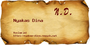 Nyakas Dina névjegykártya